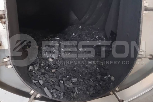 Get the Final Charcoal Made by Beston Charcoal Making Machine